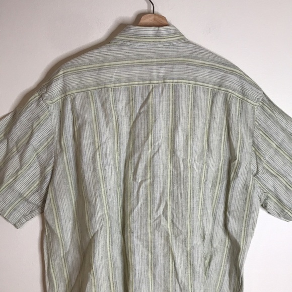 Alan flusser mens 100% linen button up shirt size XL - Picture 8 of 11